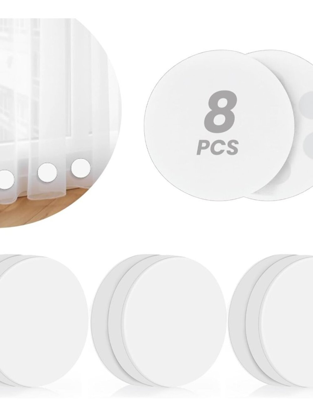 8 Pack Shower Curtain Weights, Silicone Covered Curtain Magnets